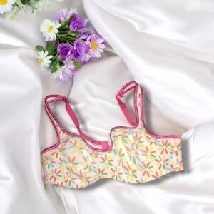 NWOT Pink & White Cacique Full Coverage Tshirt Bra With under wire 46C